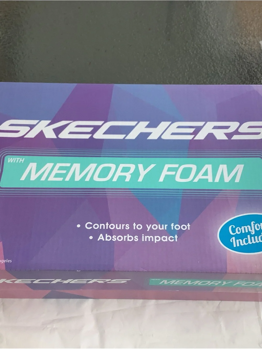 Skechers Summits white Silver Memory Foam Shoes NWB Size 7.